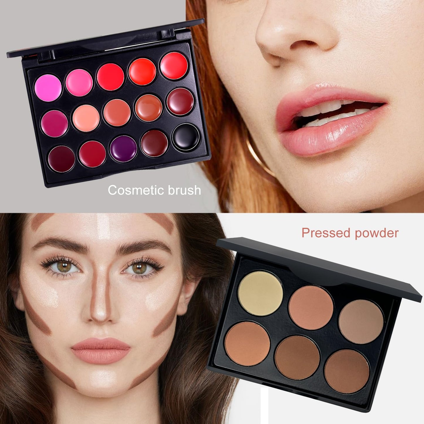 All in One Makeup Kit,Makeup Kit for Women, Teens and Girls, All-In-One Set with Eyeshadow Palettes, Lipsticks, Brushes, Storage Bag,Makeup Gift Set Girls Makeup Sets Ages 8-12 (Silver)