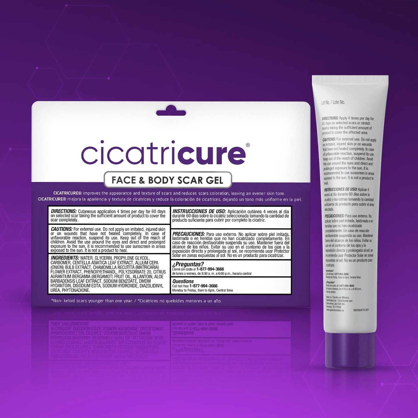 Scar Reducing Cream, Face & Body Scar Gel, 1 Oz (2 Pack)