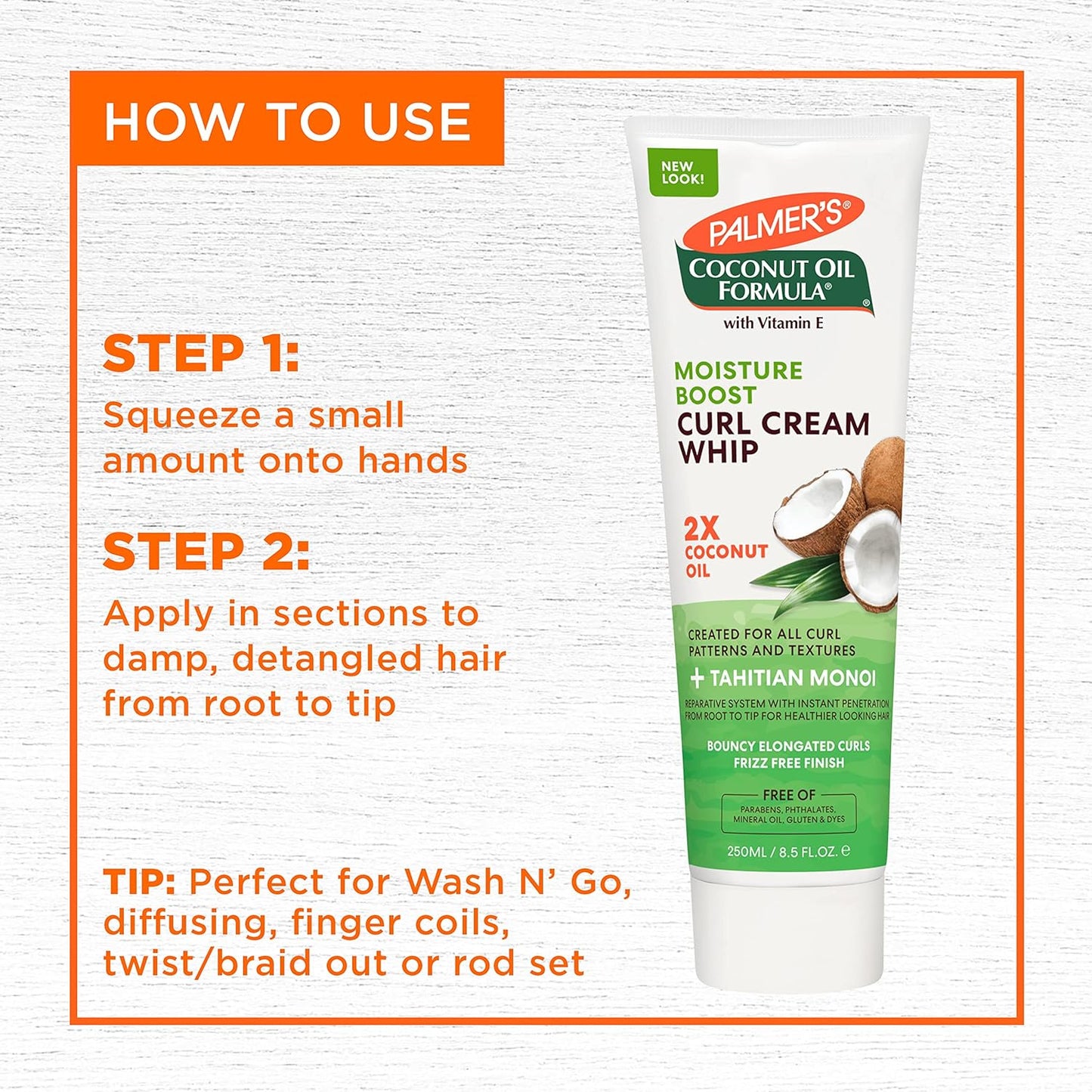 Coconut Oil Formula Moisture Boost Curl Whip Cream, 8.5 Oz.