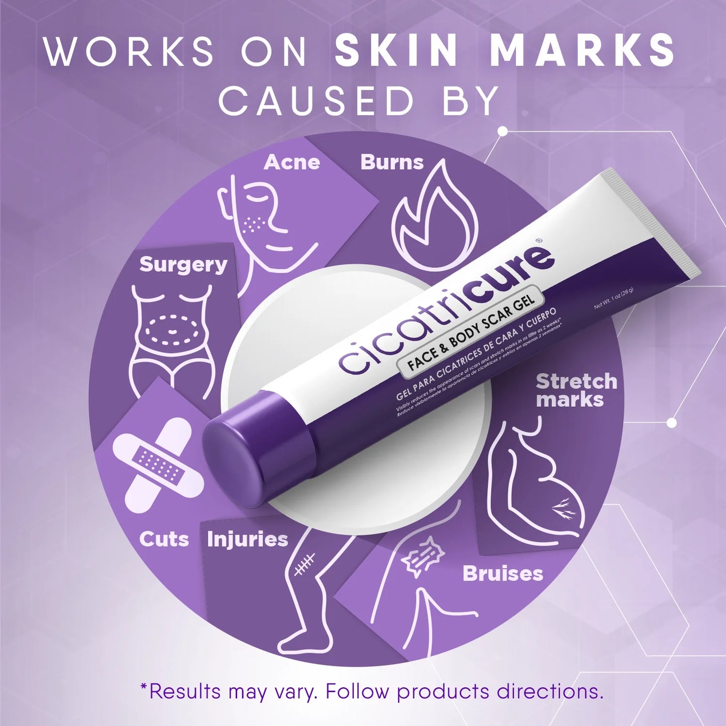 Scar Reducing Cream, Face & Body Scar Gel, 1 Oz (2 Pack)