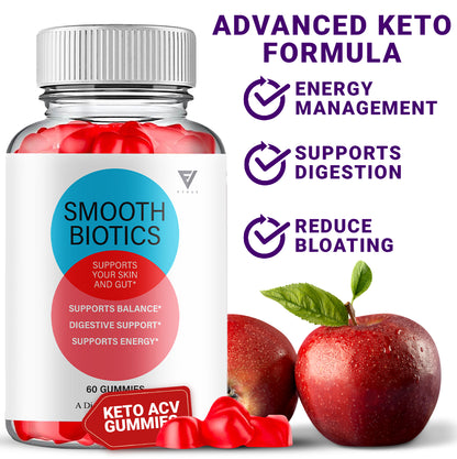 Smooth Biotics Gummies Smoothbiotics Skin & Gut Support (60 Gummies)