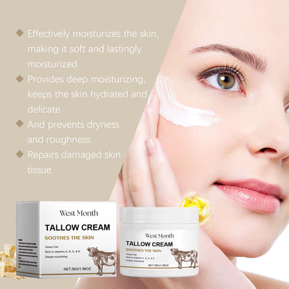 Tallow Face Cream Fade Fine Lines Lifting Firming Hydrating Smoothing Brighten Repairing Moisturizing Nourishing Balm Skin Care