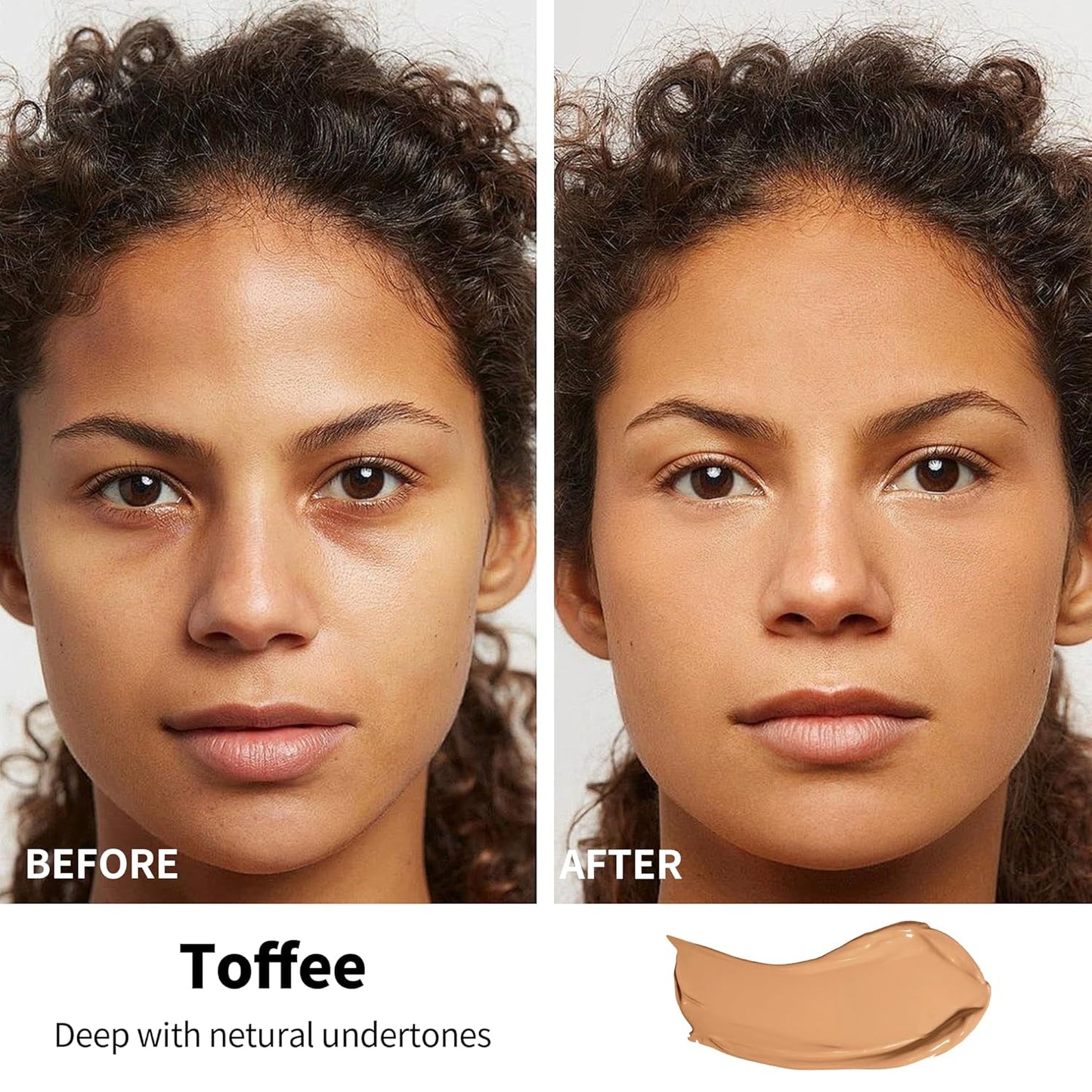 2 Pack Waterproof Foundation, Lightweight & Medium Coverage Foundation with Matte Finish, Oil Control Long Lasting Liquid Foundation Makeup for Oily Normal Skin (Toffee, 1.05 Fl.Oz)
