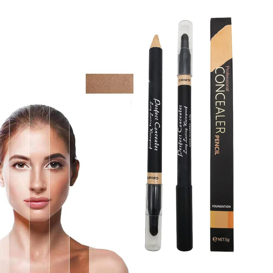 Face Full Range of Concealers Pencil for Face, 2 in 1 Dual-Sided Eyebrow Face Concealer Crayon Highlighter Stick, Professional Waterproof Foundation Concealer for Eye Dark Circles, Acne Marks, Concealer Pencil with Brush for Men and Women (#1 Soft Skin Tone)