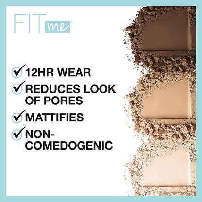 Fit Me Matte + Poreless Pressed Face Powder Makeup & Setting Powder, Classic Ivory 1 Count and Fair Ivory 1 Count