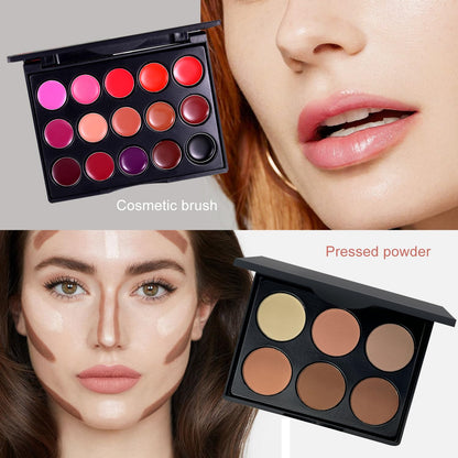 All in One Makeup Kit,Makeup Kit for Women, Teens and Girls, All-In-One Set with Eyeshadow Palettes, Lipsticks, Brushes, Storage Bag,Makeup Gift Set Girls Makeup Sets Ages 8-12 (Silver)