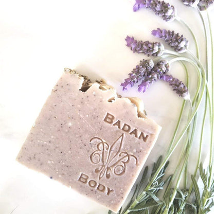 Badan Handmade Shea Butter Soap Bar - Creamy Moisturizing Dry Sensitve Skin Cleansers - Gentle Soap (Lavender, 3 Bar Pack)