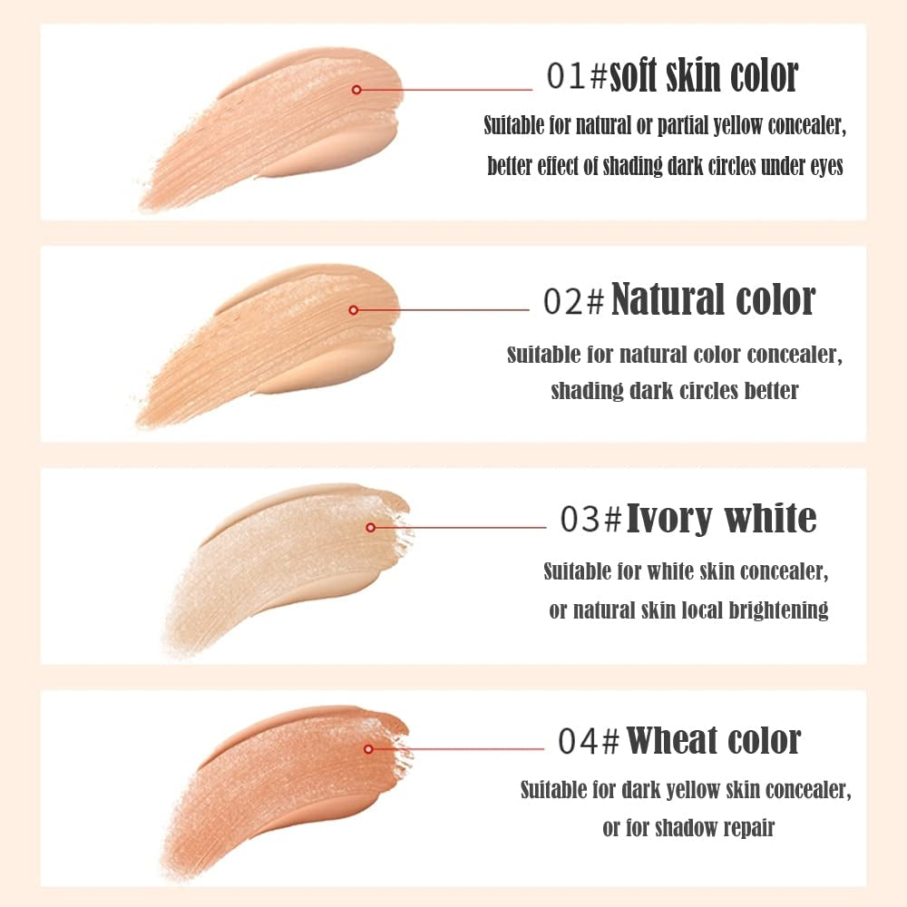 Face Full Range of Concealers Pencil for Face, 2 in 1 Dual-Sided Eyebrow Face Concealer Crayon Highlighter Stick, Professional Waterproof Foundation Concealer for Eye Dark Circles, Acne Marks, Concealer Pencil with Brush for Men and Women (#1 Soft Skin Tone)