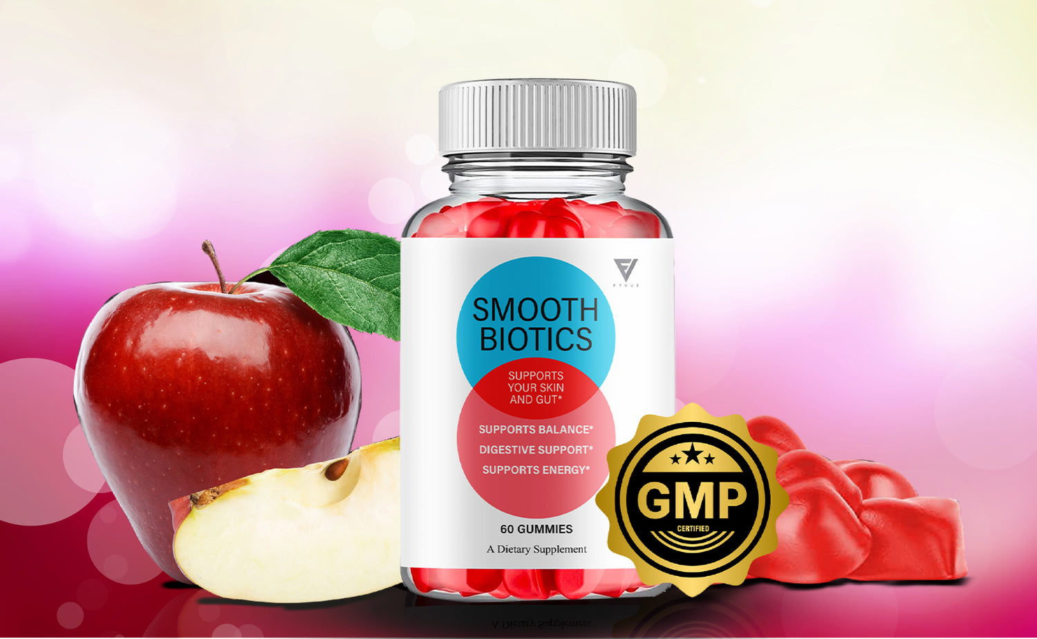 Smooth Biotics Gummies Smoothbiotics Skin & Gut Support (60 Gummies)